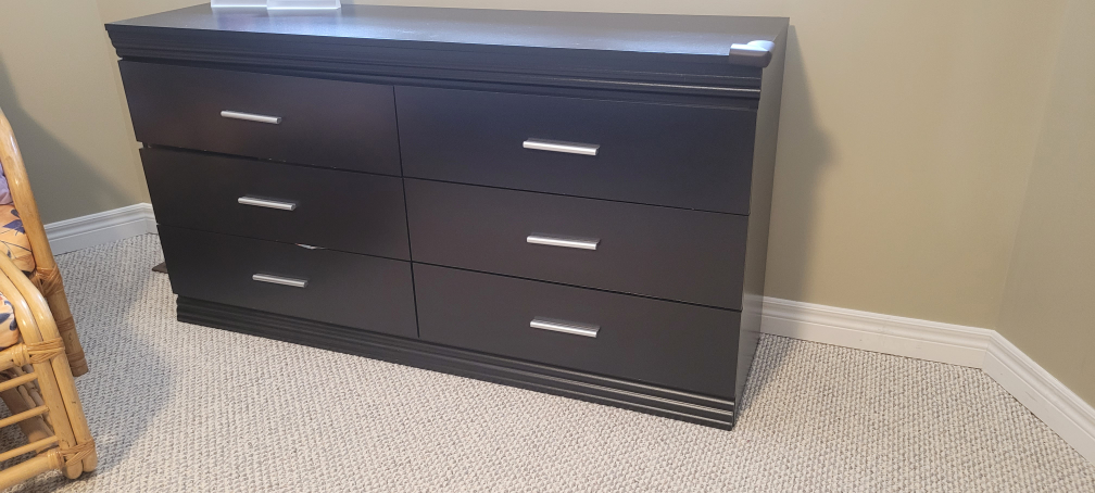 5 piece bedroom set  dark wood - queen - photo 3