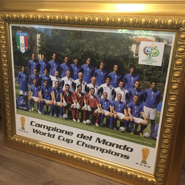 Italy 2006 World Cup team framed art