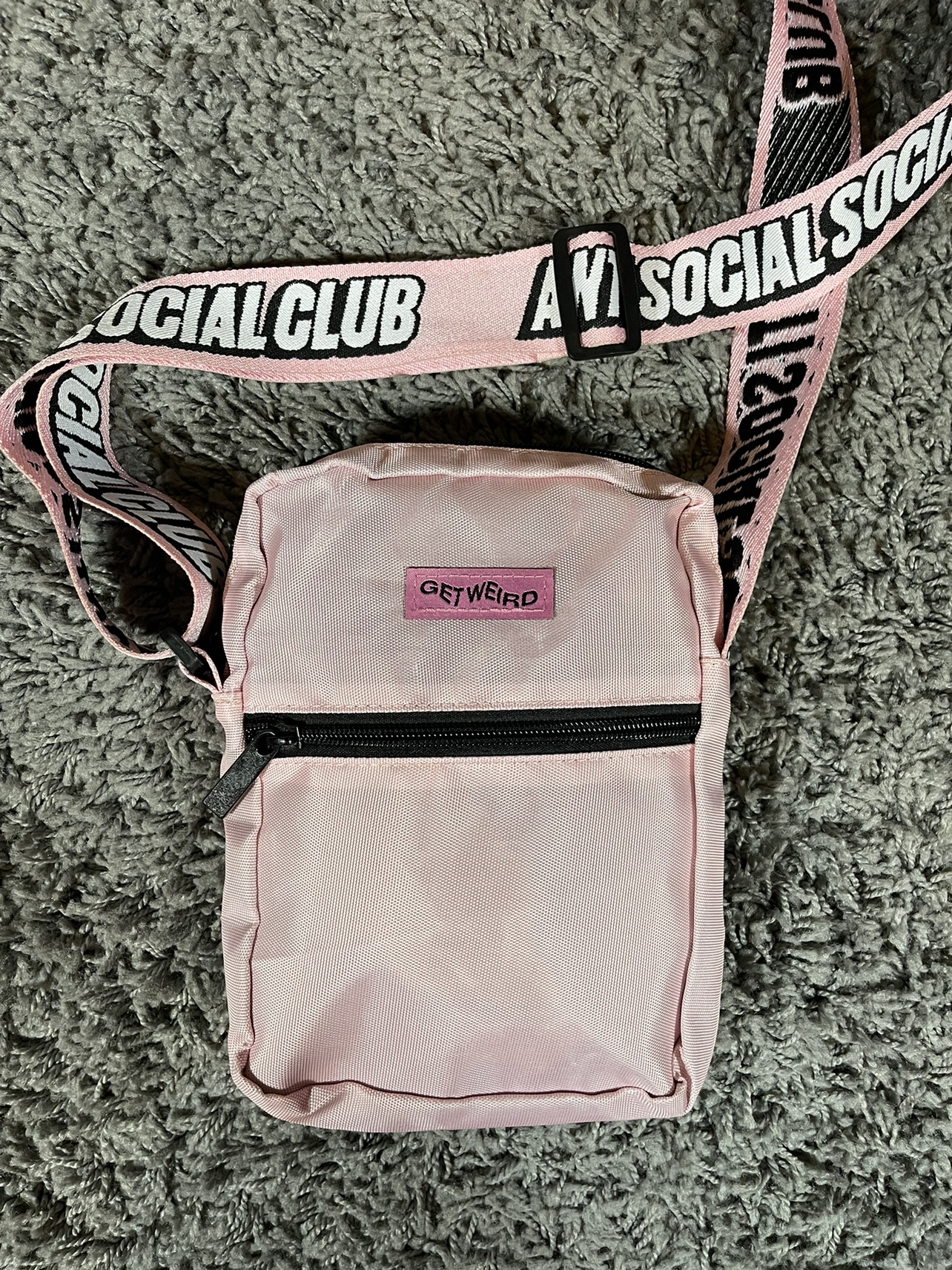 2018FW Anti Social Social Club ASSC Get Weird Side Bag Pink image indicator(3)
