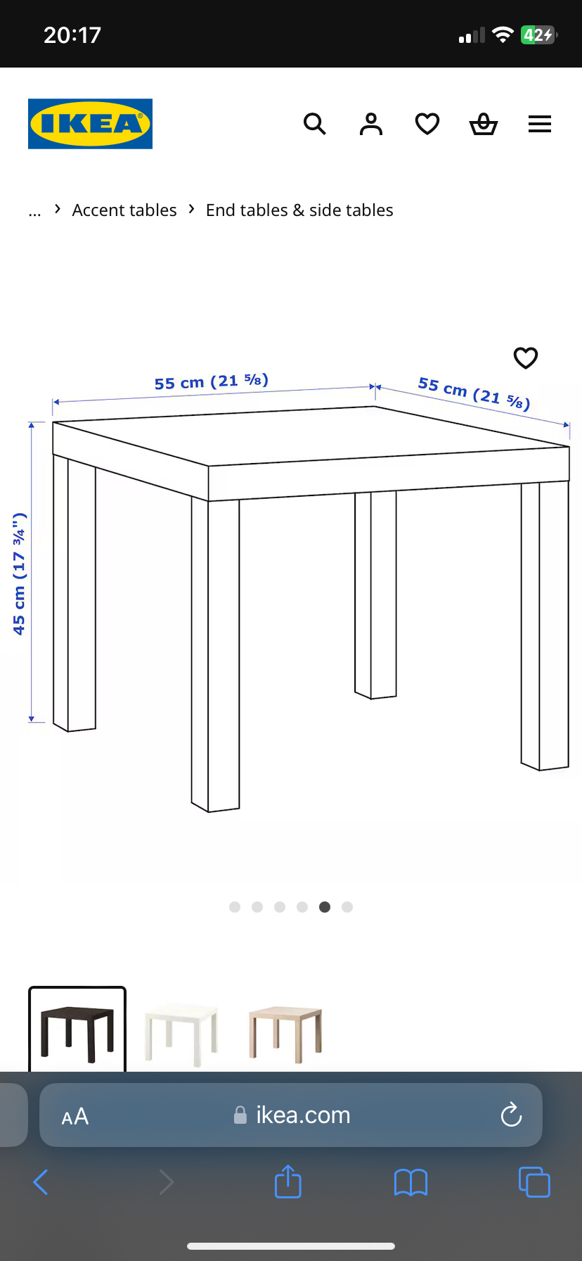 IKEA Lack Table Black image indicator(7)