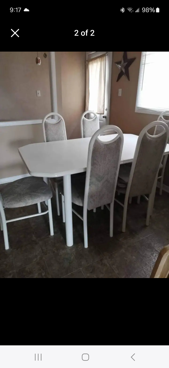 dining table and 6 chairs
