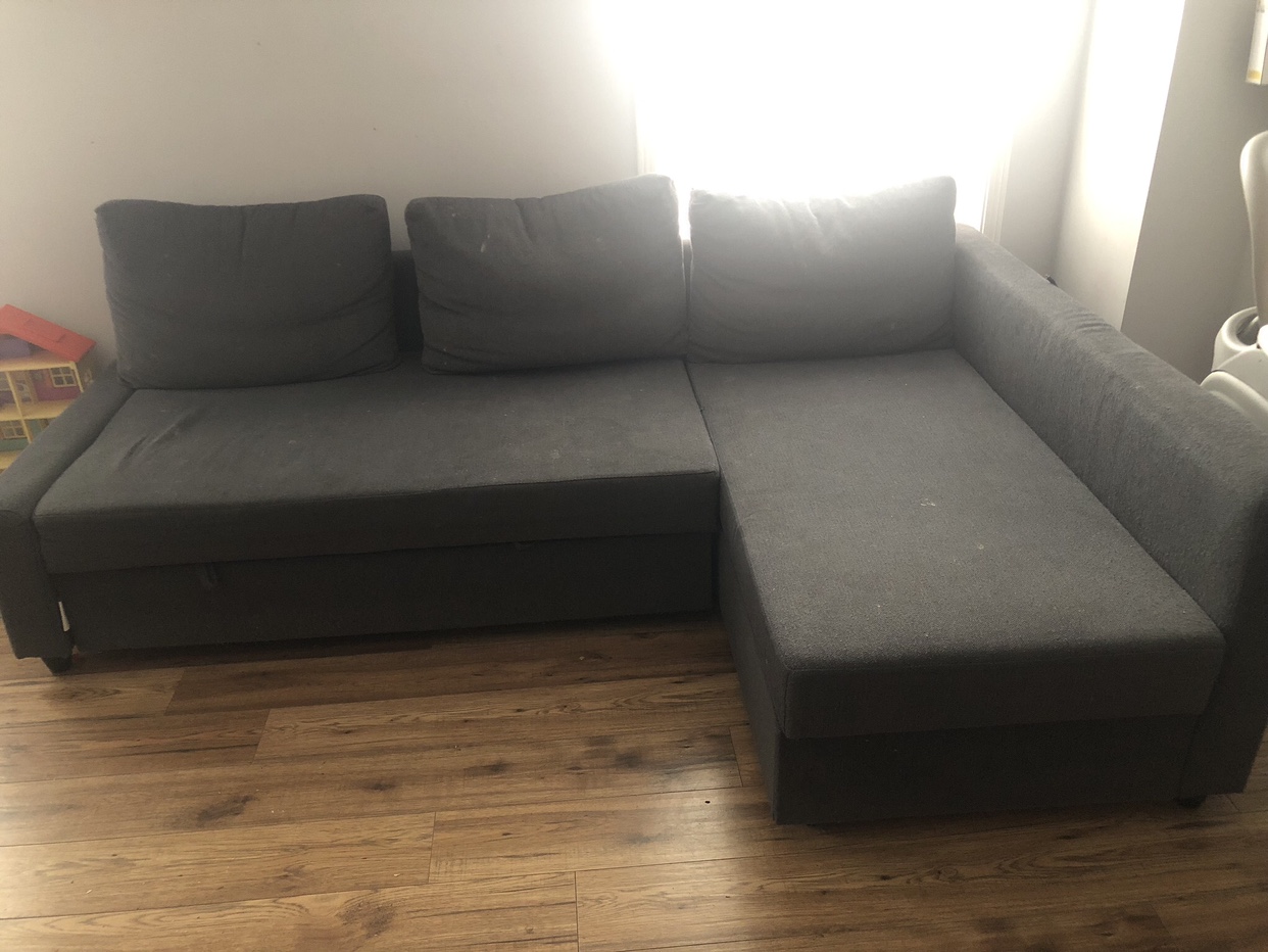 Corner sofa bed with storage from Ikea