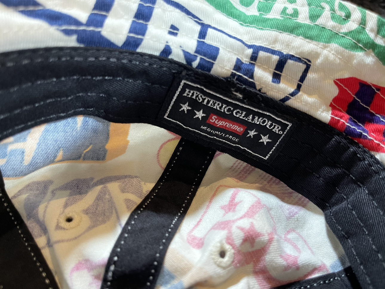 2017FW Supreme Hysteric Glamour Text Bell Hat Crusher White image indicator(7)