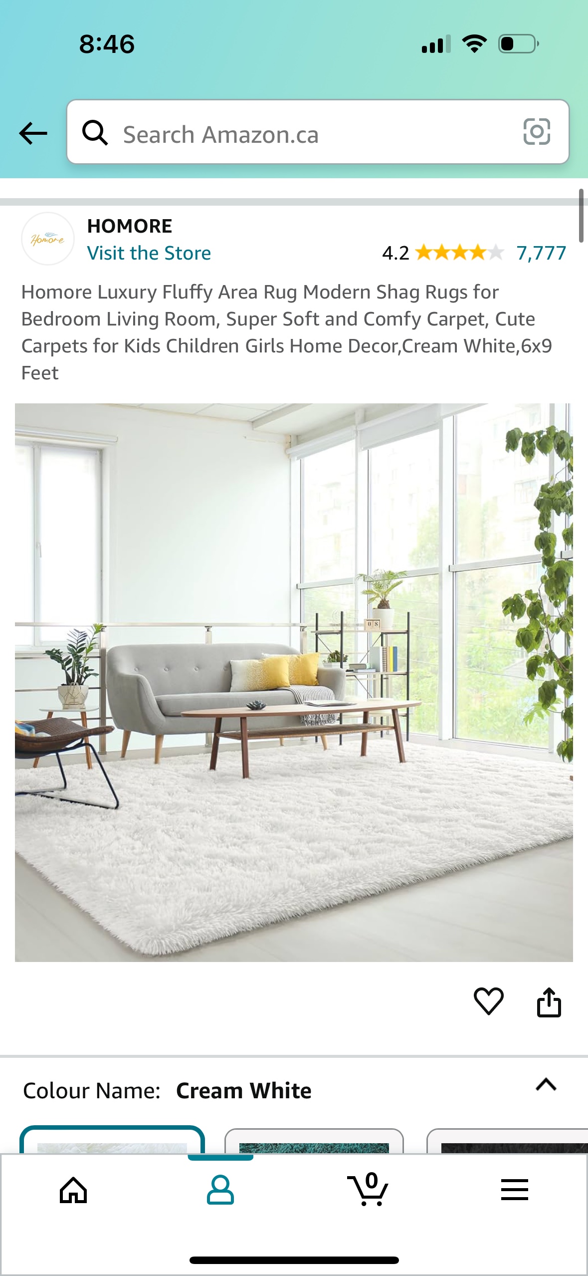 Homore fluffy rug 6 x 9 feet - photo 2