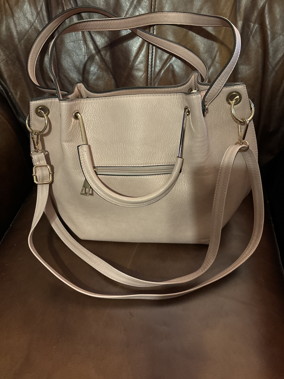 Sondra Roberts Squared Pink Handbag thumbnail