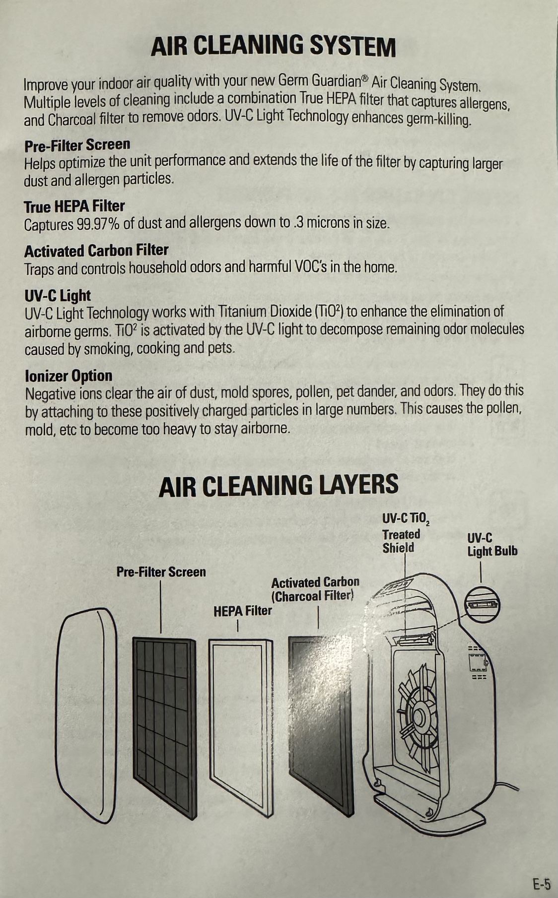 Air Cleaning System with UV-C, True HEPA & Odour Reduction - photo 4