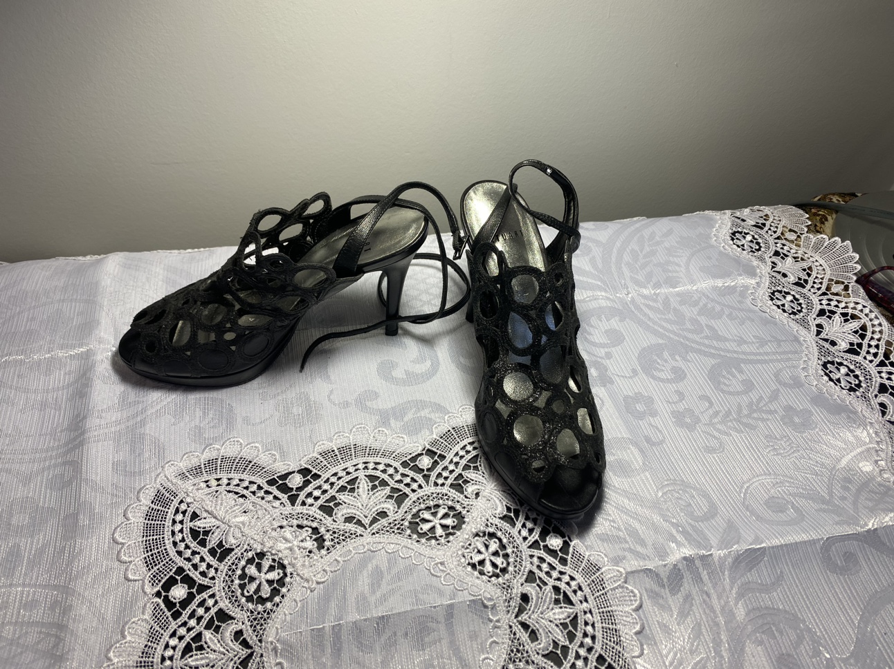 Stuart Black Women Heels Open Toe Ankle Strap Leather - photo 5