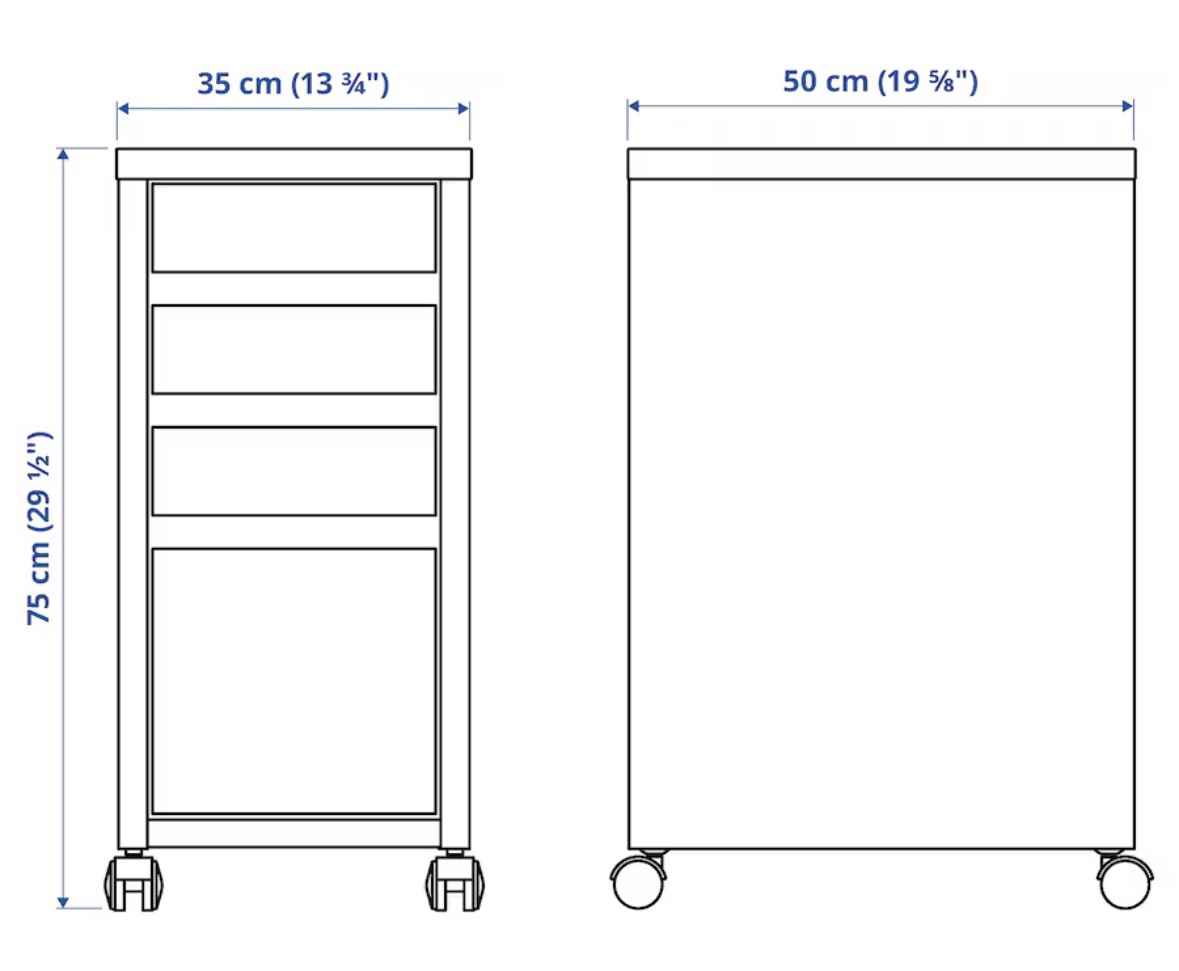 IKEA Micke Drawer unit/drop file storage - photo 2