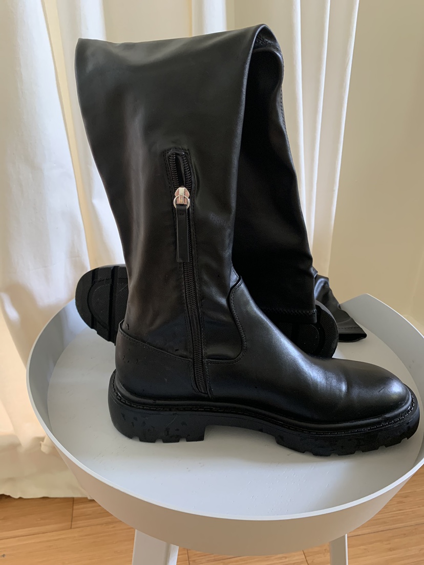 women’s over the knee lug sole boot