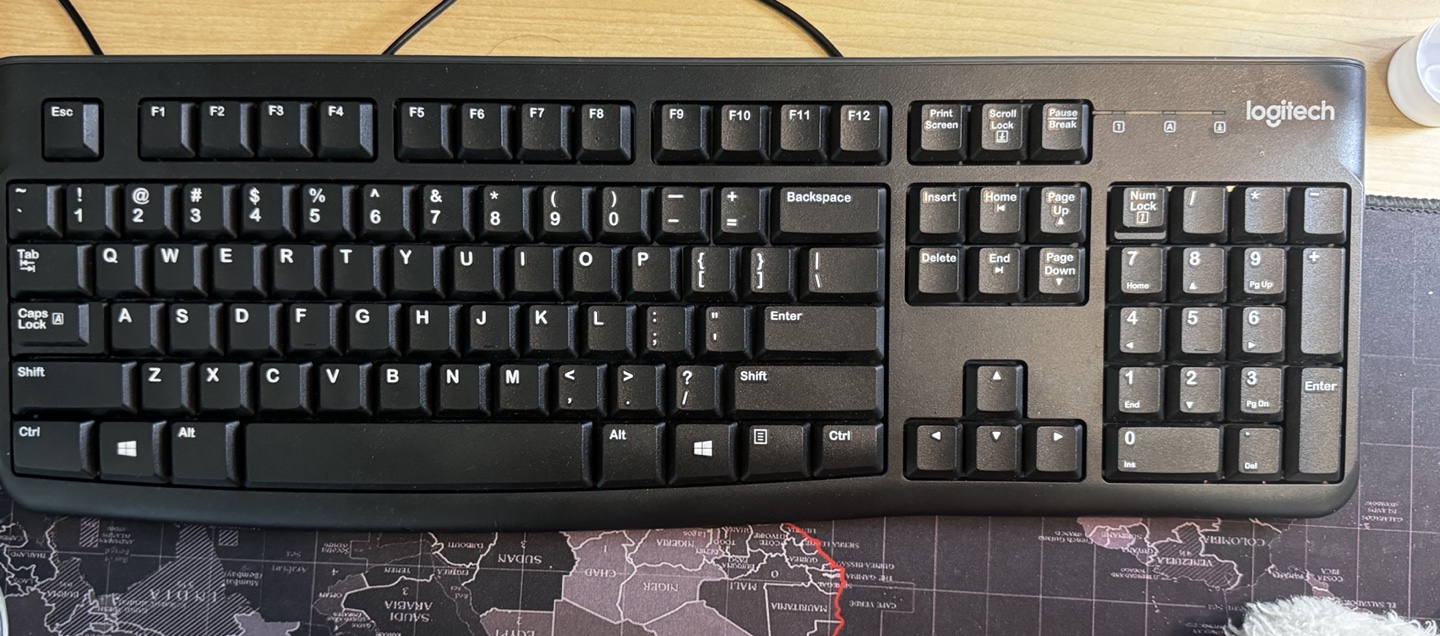Logitech Wired keyboard for windows, USB plug-and-play black