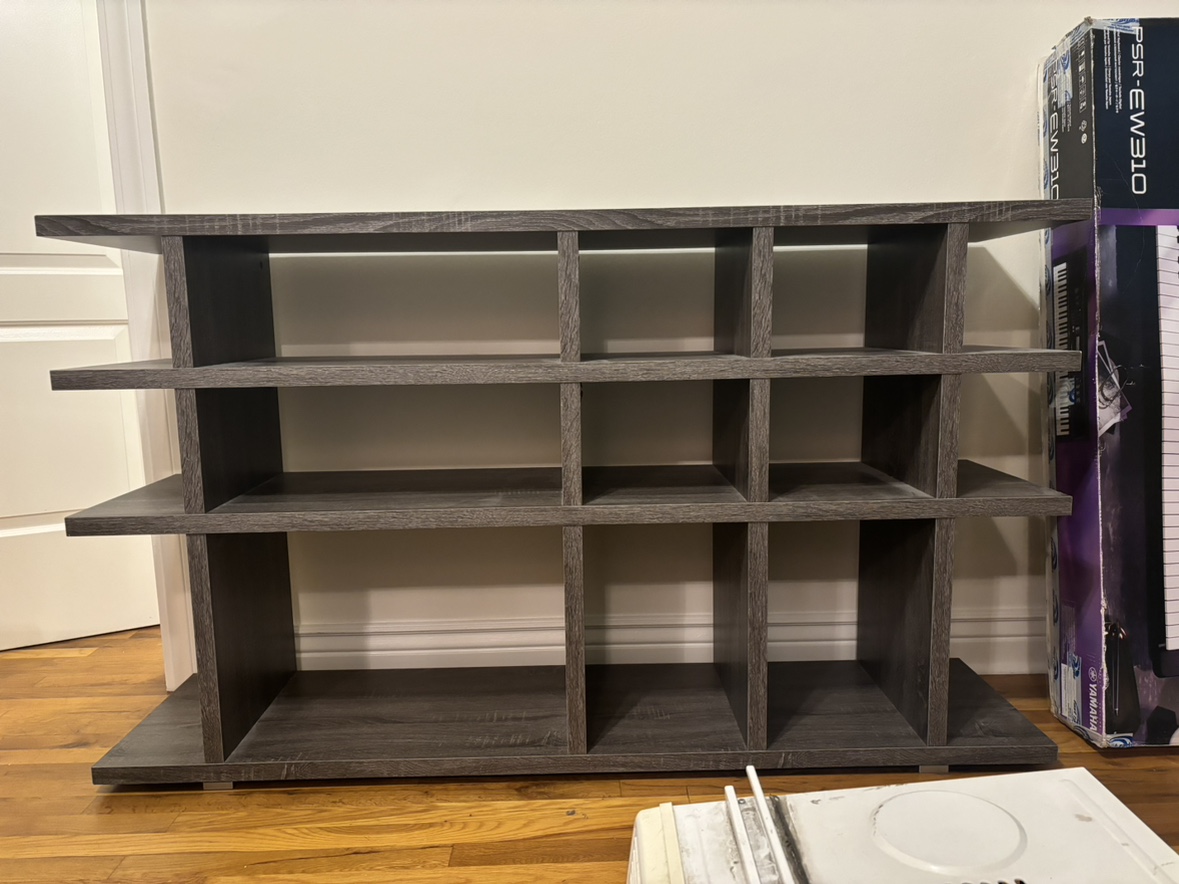 Gray modern bookshelf - photo 2