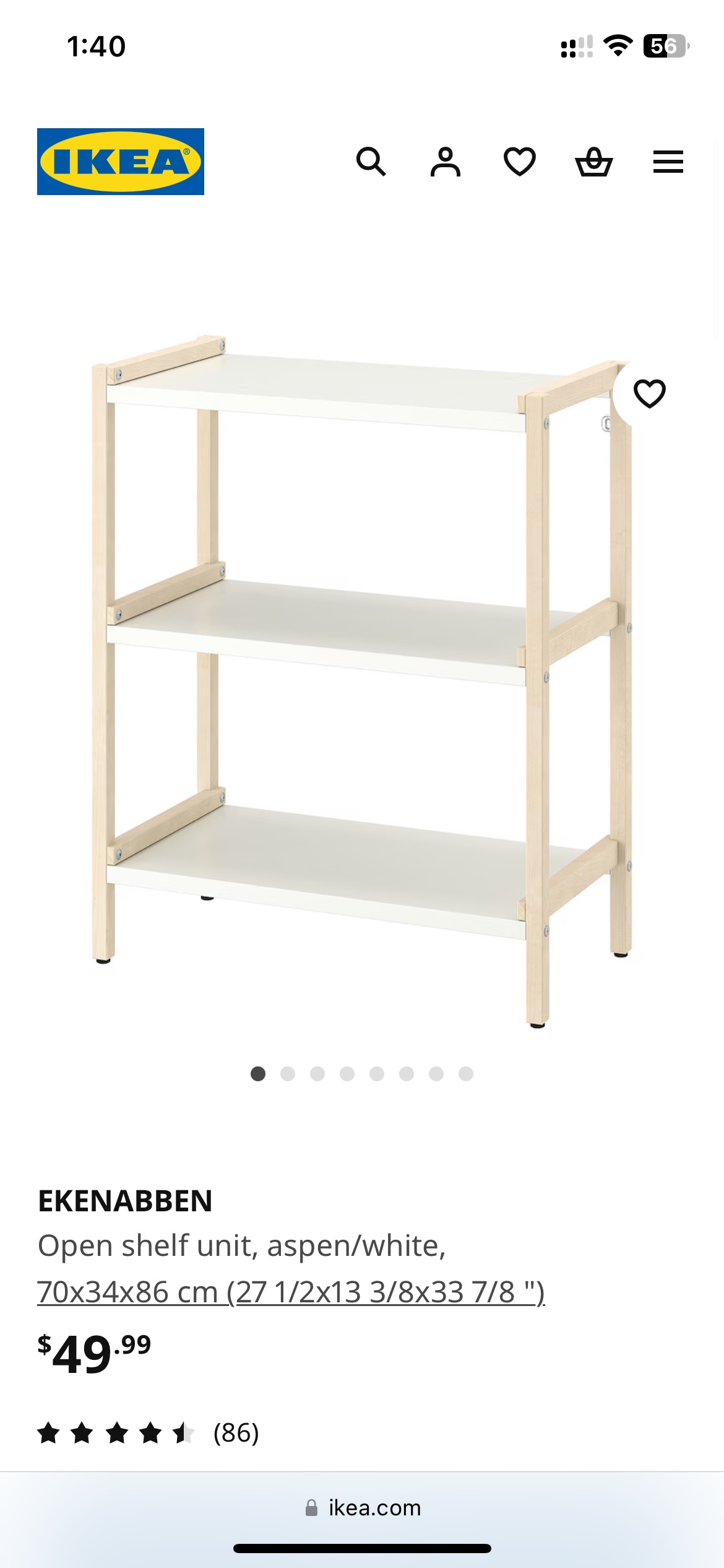 Moving sale - Ikea Ekenabben shelf