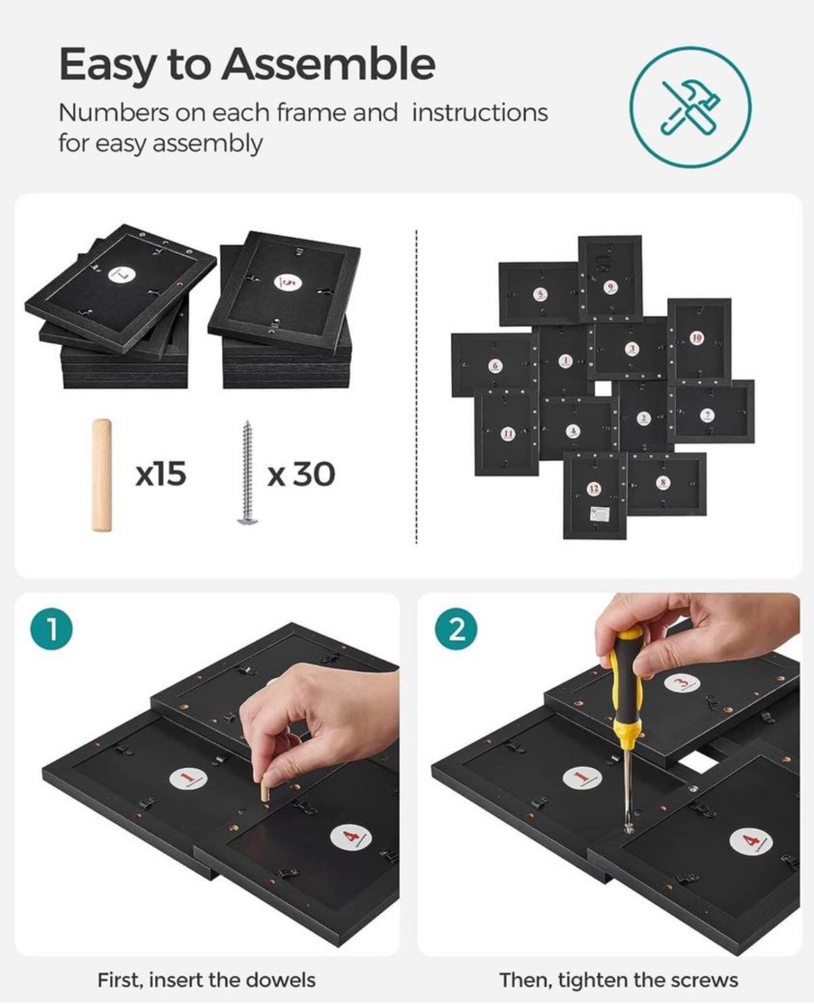 Photo Collage Picture Frames 4 x 6 Inches image indicator(3)