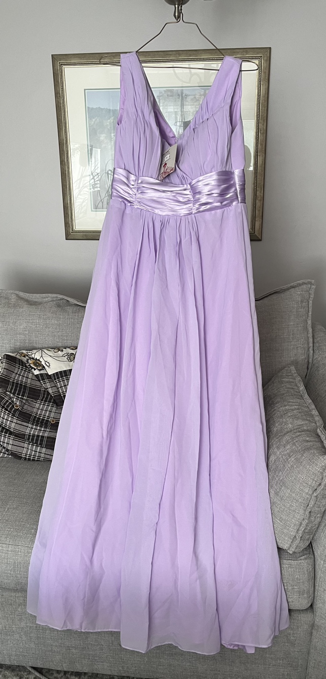 Lavender/mauve long gown size 8