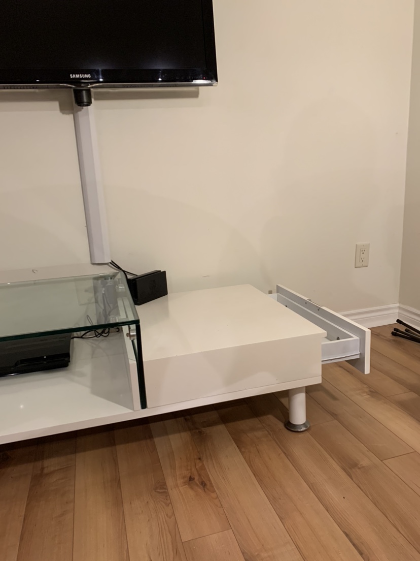 Tv table with side drawer - photo 3