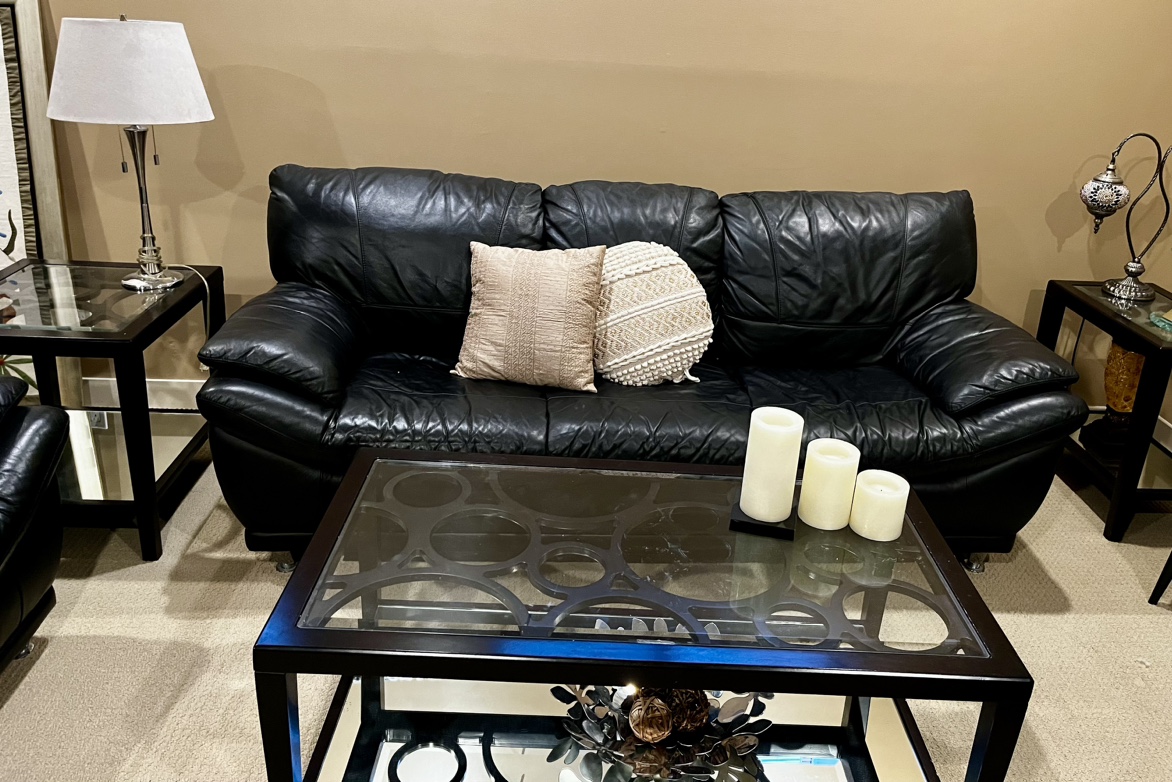 Beautiful leather sofa set