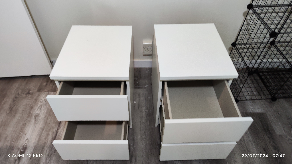 IKEA set of two white night tables