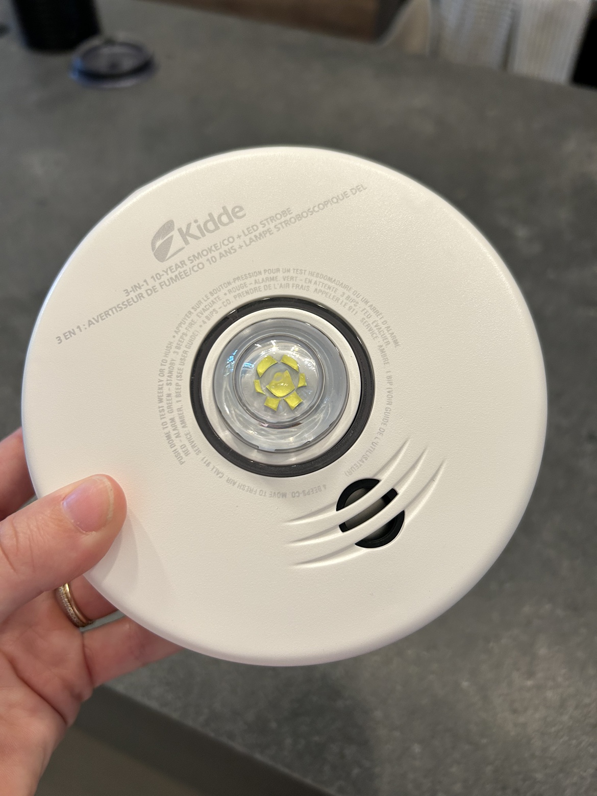 Kiddie hardwire smoke and CO2 alarms - 3 total