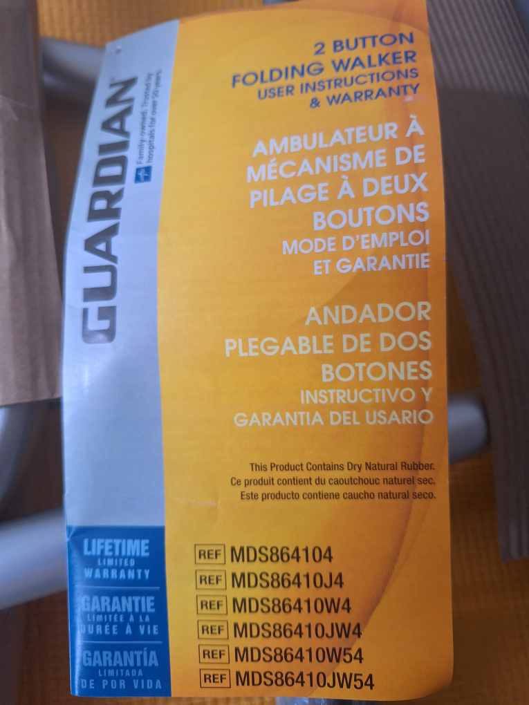 New Guardian Two Buttons Folding Walker With 5" Wheels9 image indicator(3)