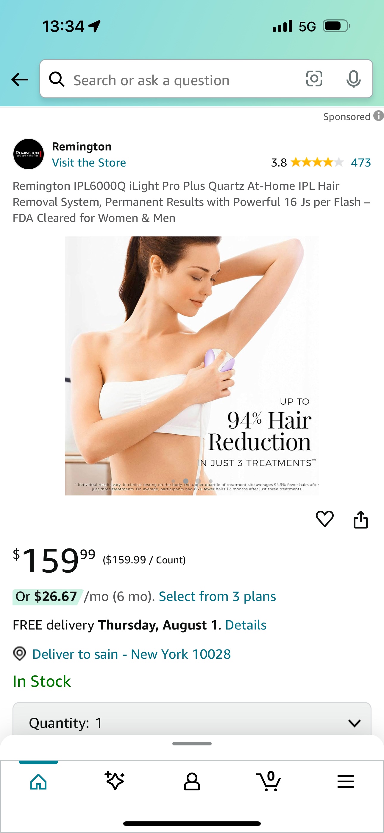 Laser hair removal system for home use - photo 4