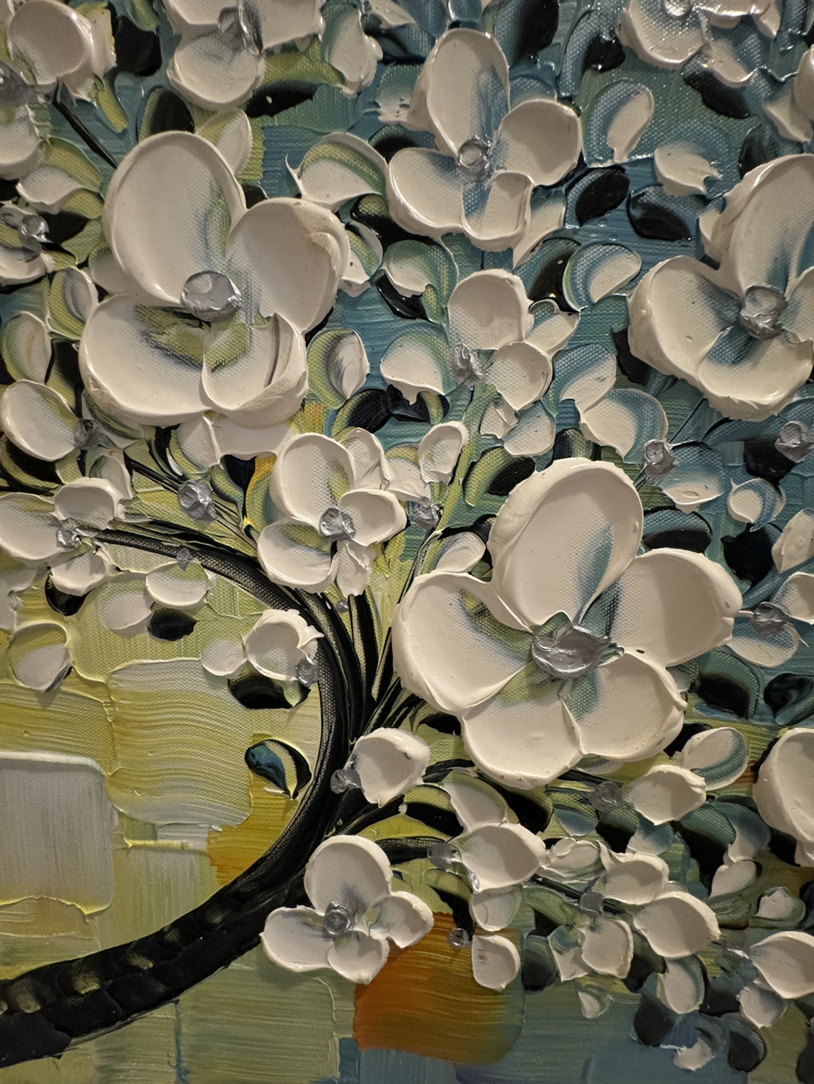 Wonderful floral paint with details in hight embossment - photo 4