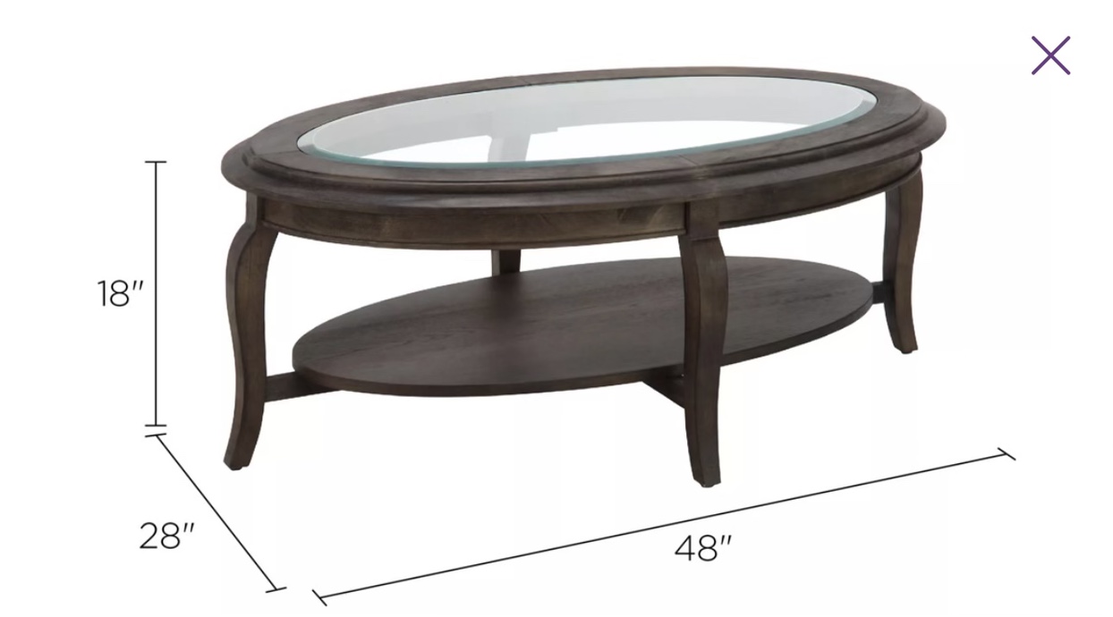 Renson Oval Cocktail Table