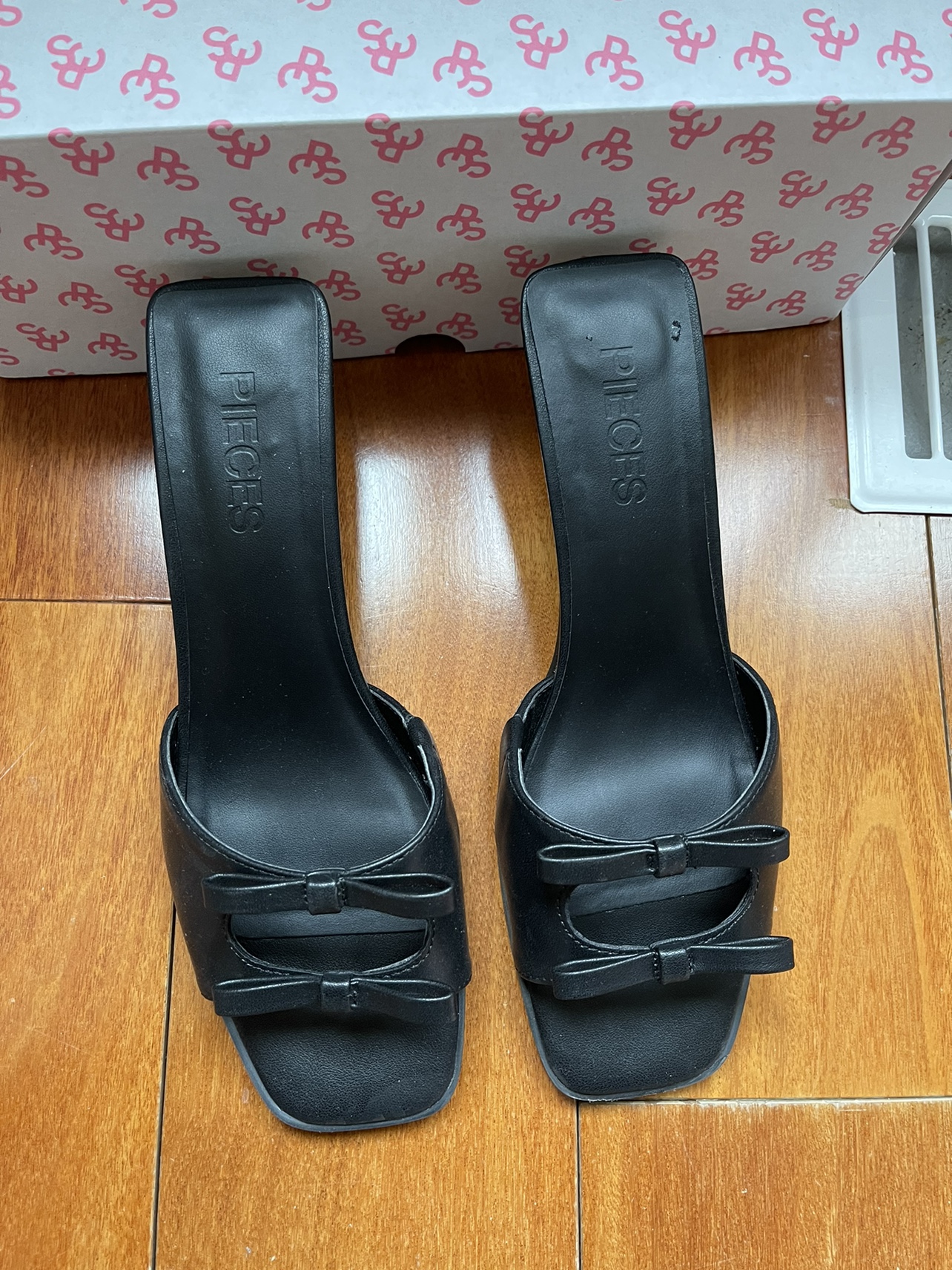 Pieces - Marry Kitten-Heel Slide Sandals - photo 4