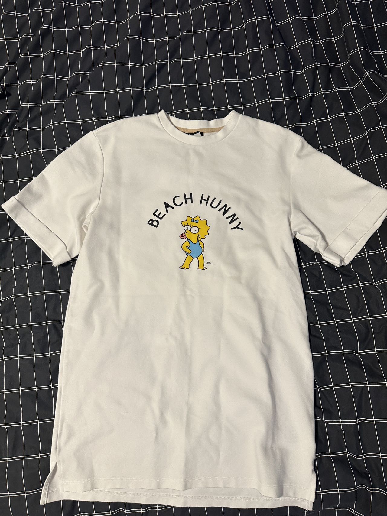 Brand new the simpsons print thick cotton white t-shirt thumbnail