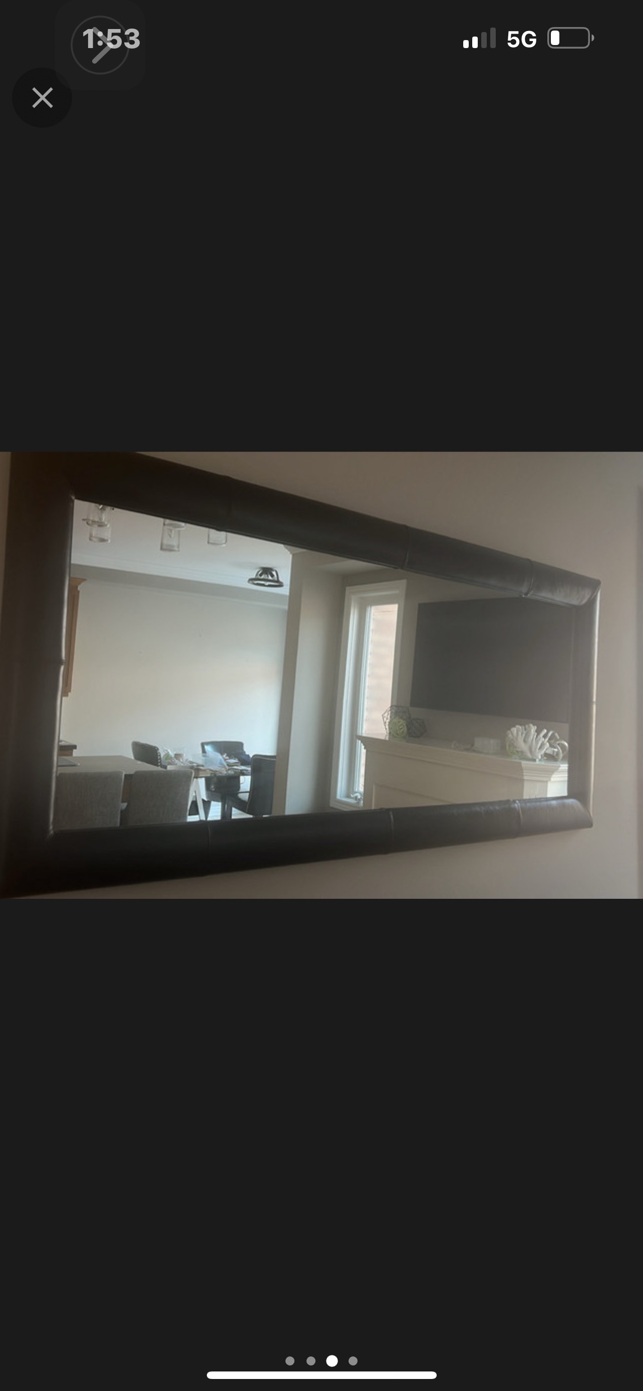Brown Genuine Leather Framed Mirror - photo 3