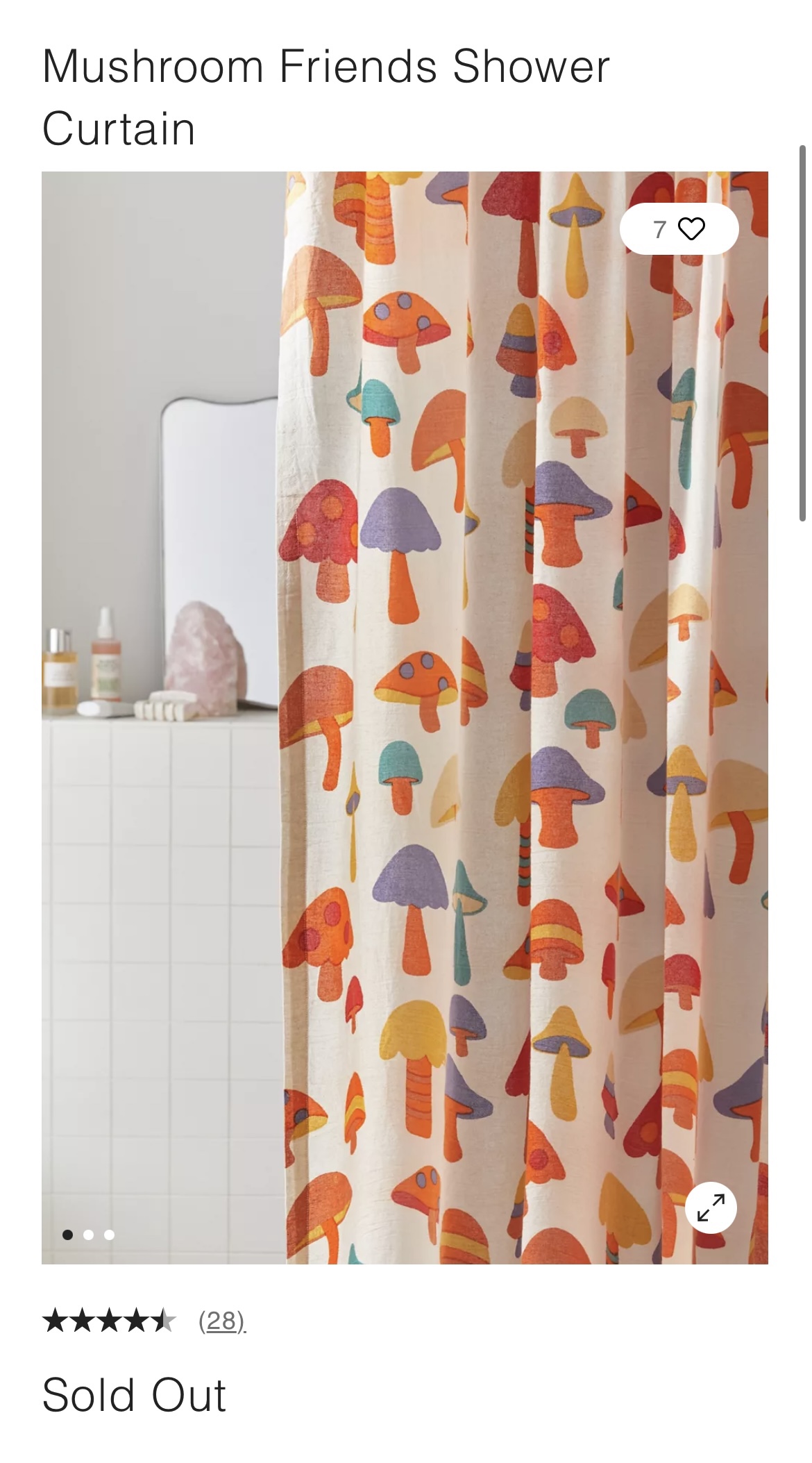 Mushroom Shower Curtain & Bathmat - photo 4