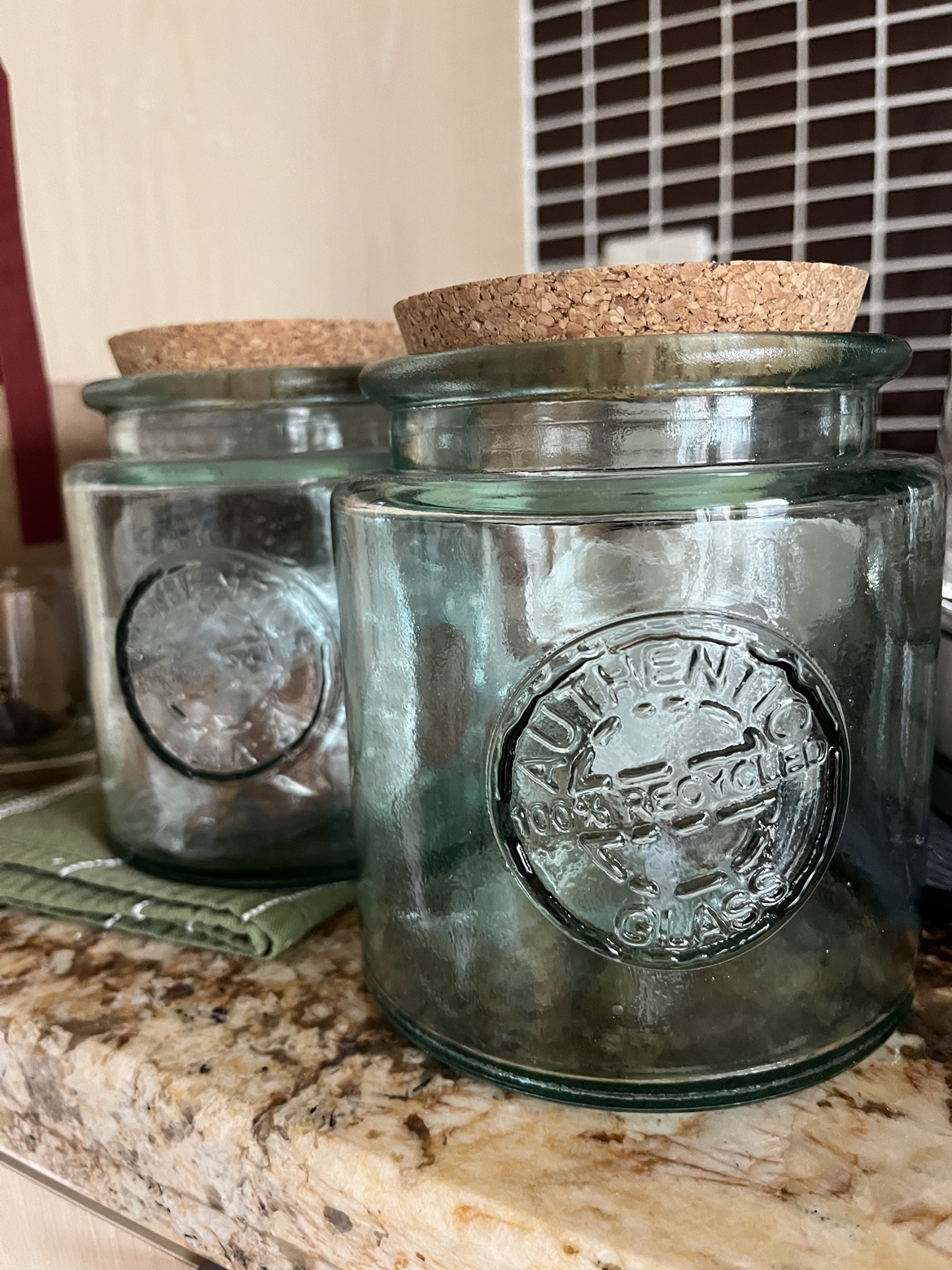 2 large storage jars