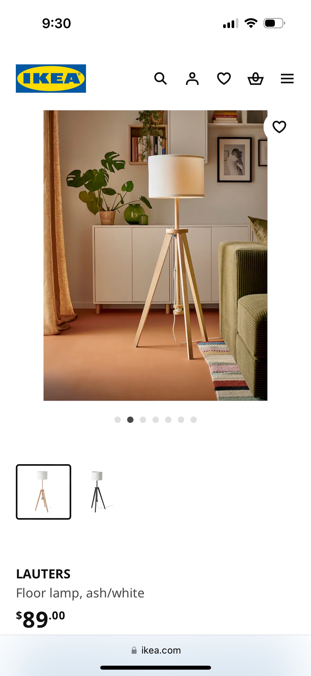 IKEA Lauters floor lamp comes with bulb - photo 3