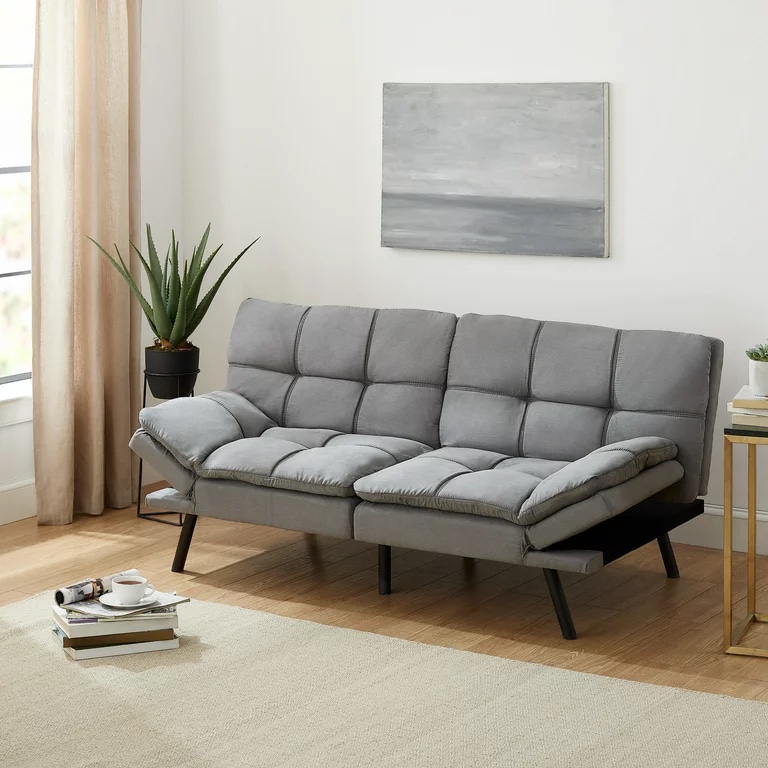 Gray futon