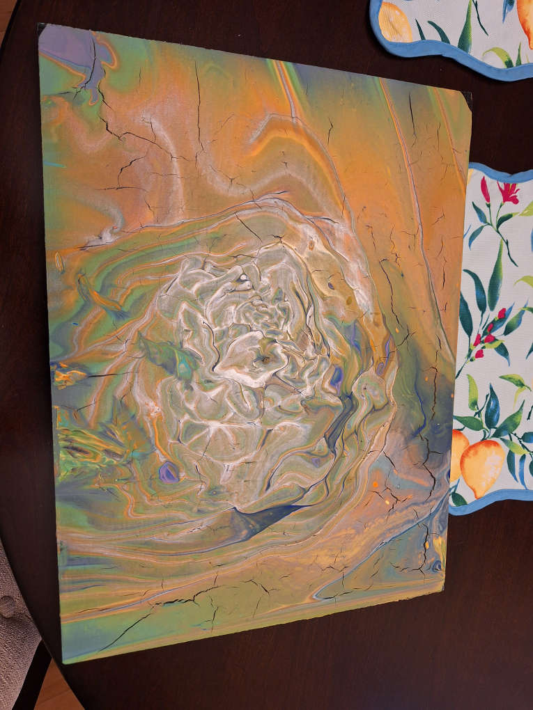 #freecycle 10x12 acrylic pour thumbnail