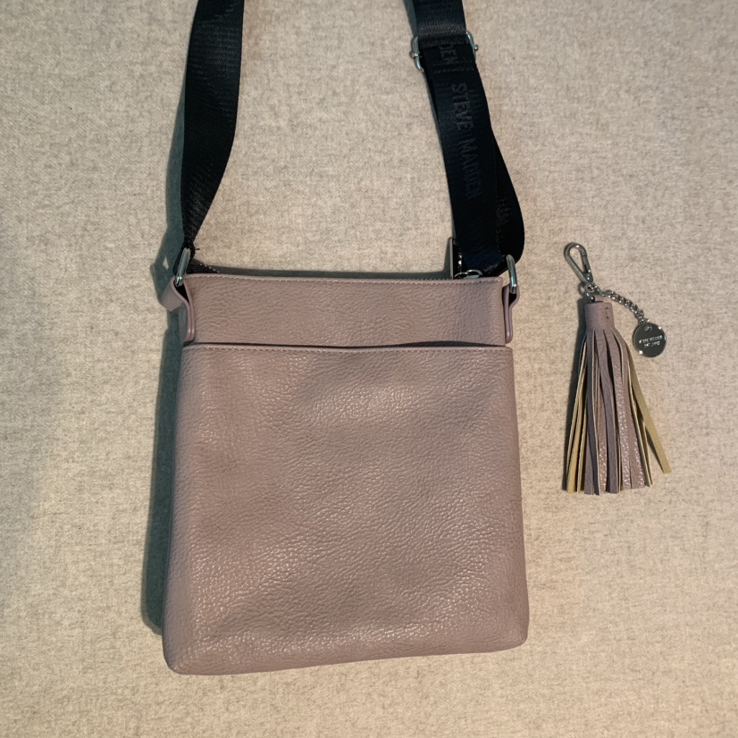 New Steve Madden Faux Leather Mauve/Pink Blush Crossbody Purse image indicator(6)