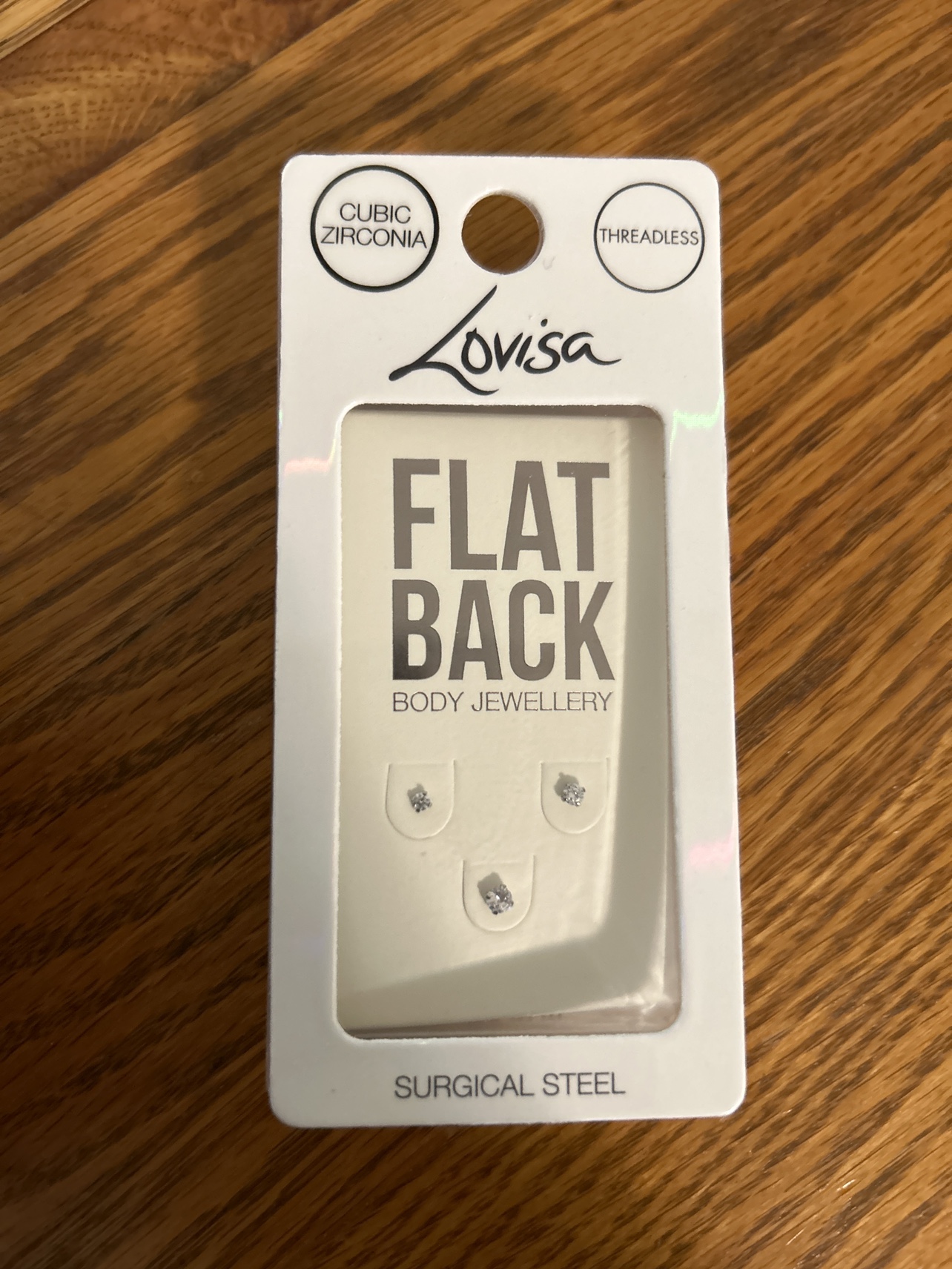 Flat back earrings | sealed box | silver | 1.2 mm