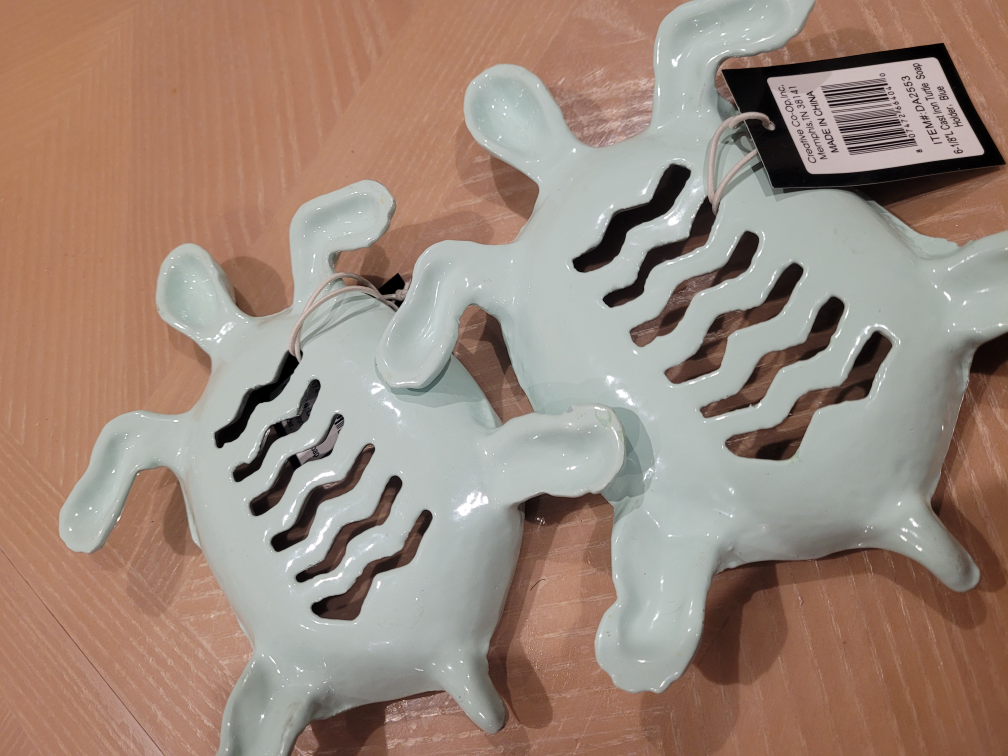 Set of 2 Cast Iron Sea Turtle Soap Holder / Soap Dish NEW image indicator(8)