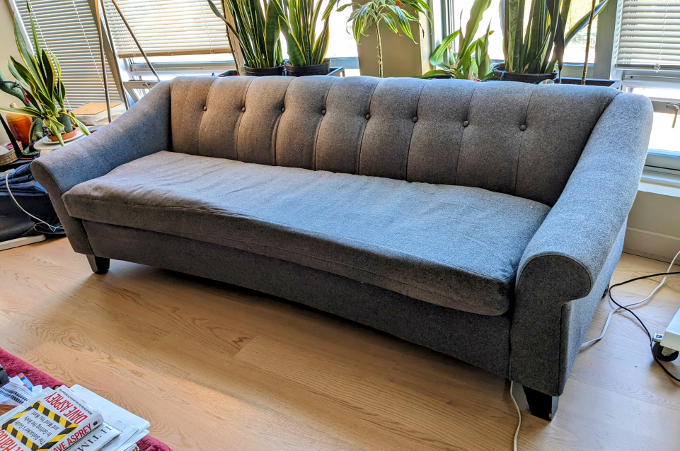 **Must move this or in the trash it goes - 60's vintage sofa