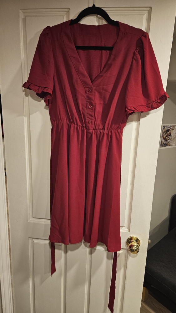 SHEIN red / bordeaux summer dress image indicator(4)