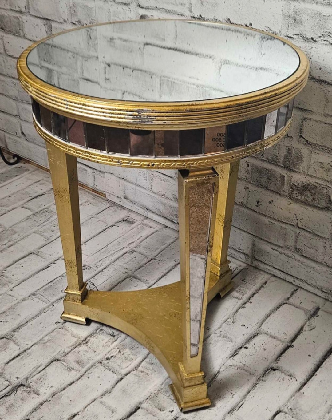 Chintz & Company Borghese Style Champagne Mirrored Side Table - photo 3