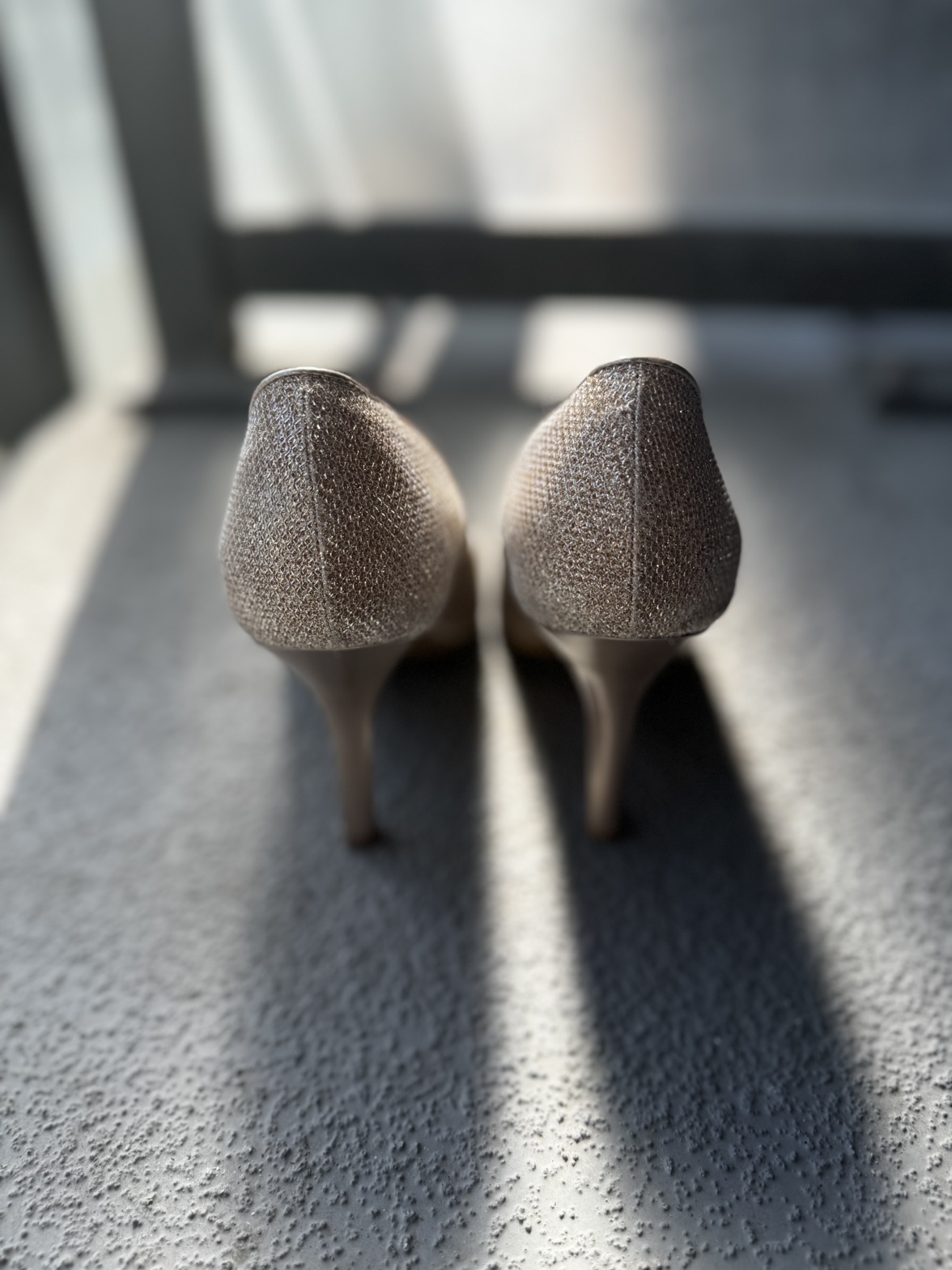 Genuine Leather sparkling high heels image indicator(2)