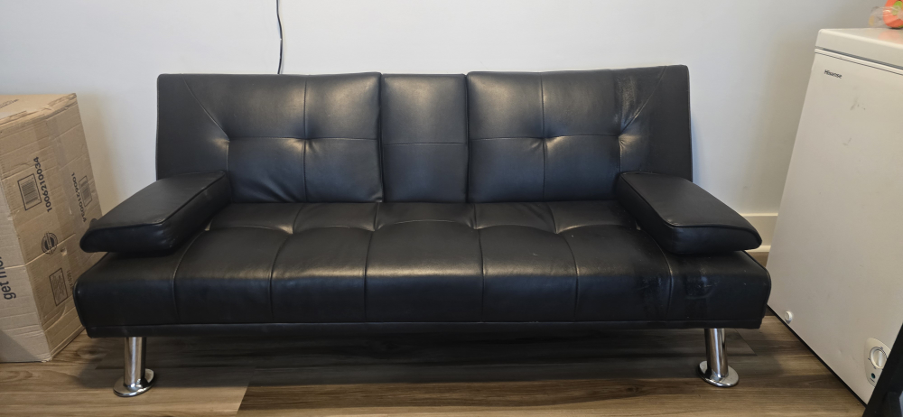 Sofa bed with cup holder