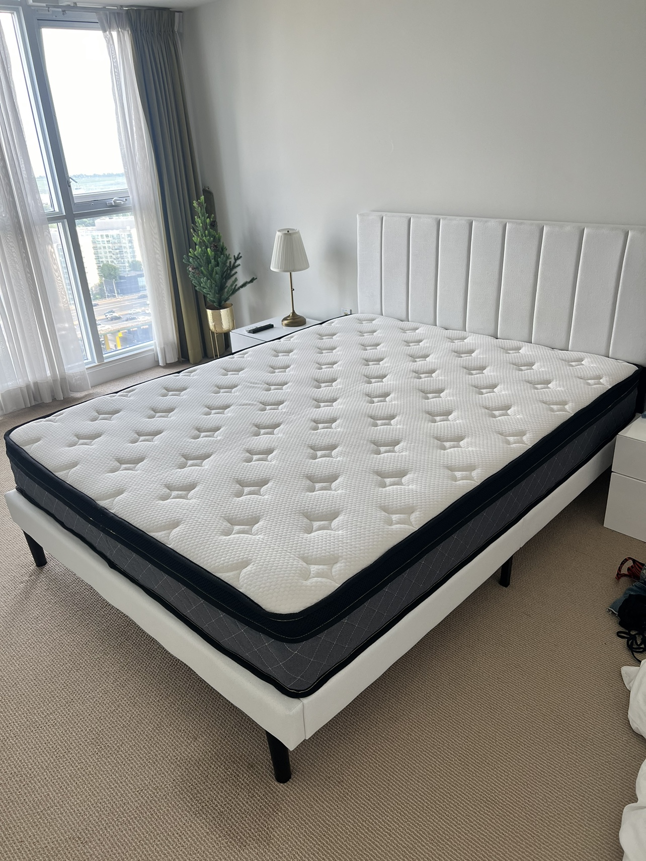 10 inch queen mattress - medium firm plus IKEA mattress topper