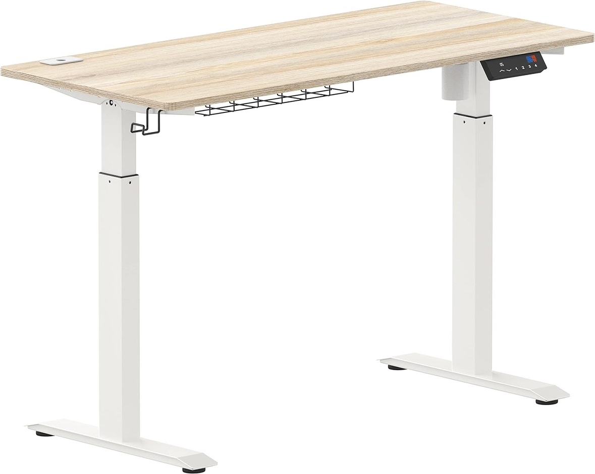 Electric Adjustable Standing Desk, 48 x 24 Inches, Maple - photo 3