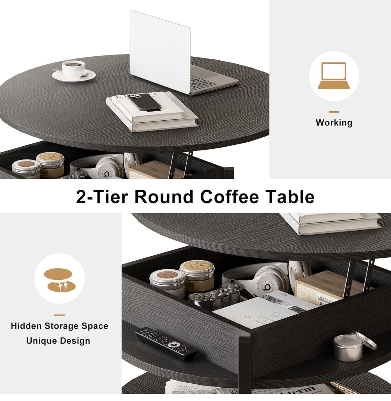 Antique round coffee table - photo 4
