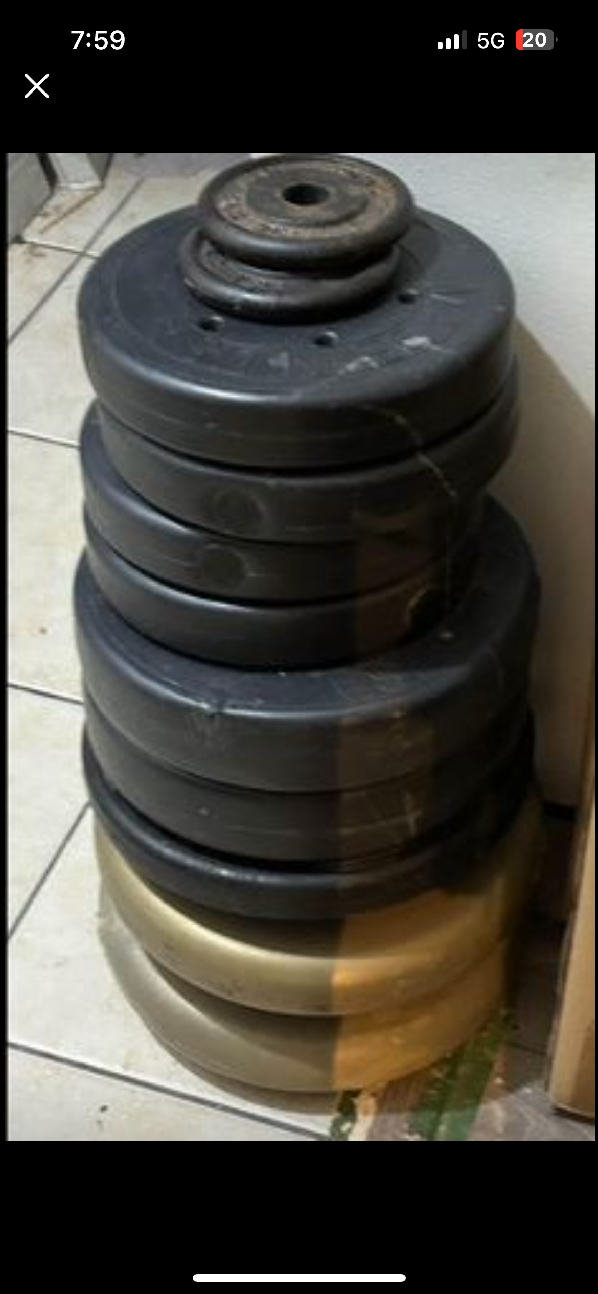 workout bench with weights and olympic bar - photo 4