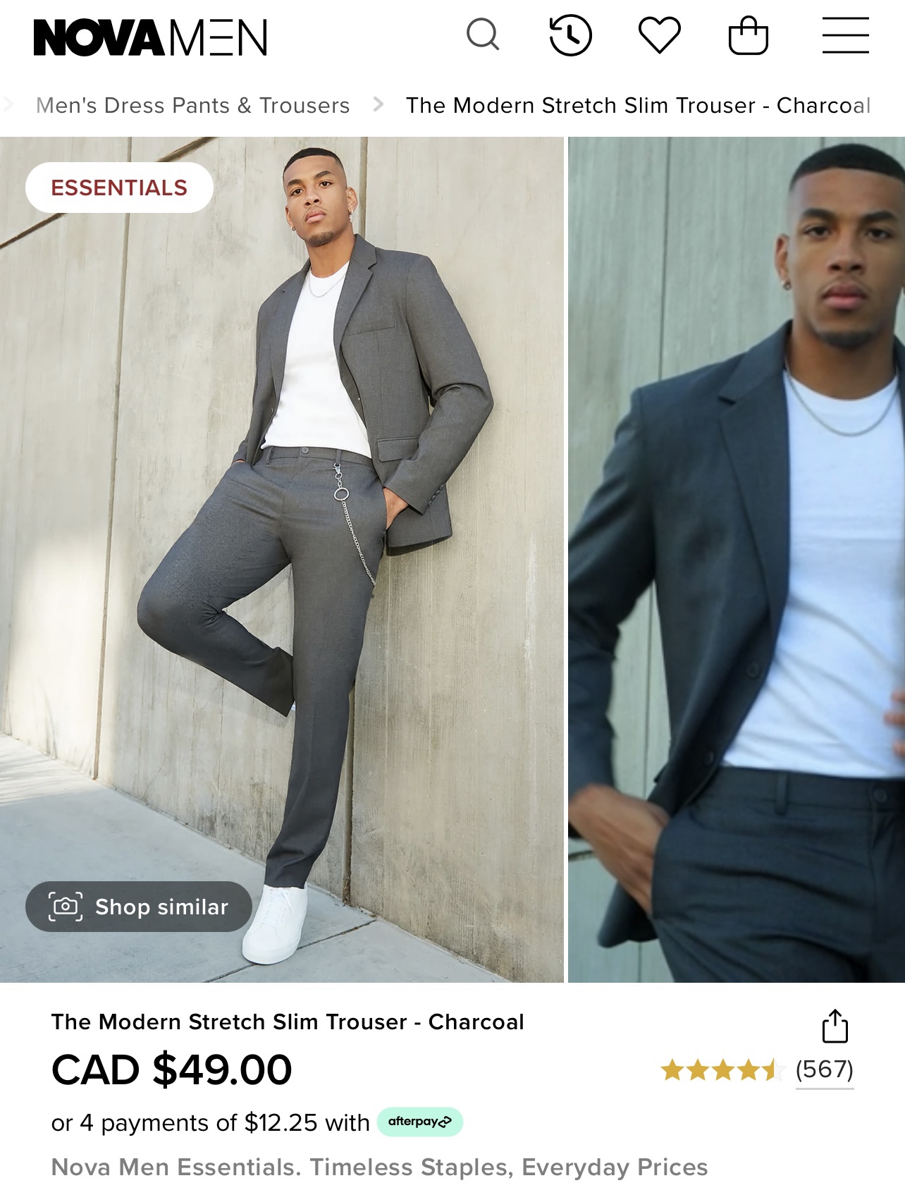 Brand New - Men’s Stretch Slim Trouser Size 30 image indicator(3)