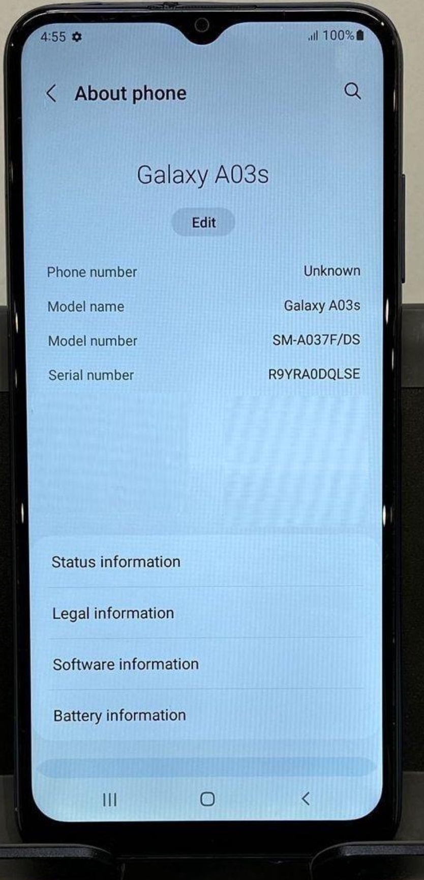 Samsung A03s- 32GB- 4g/LTE - Unlocked - Blue- used - photo 2