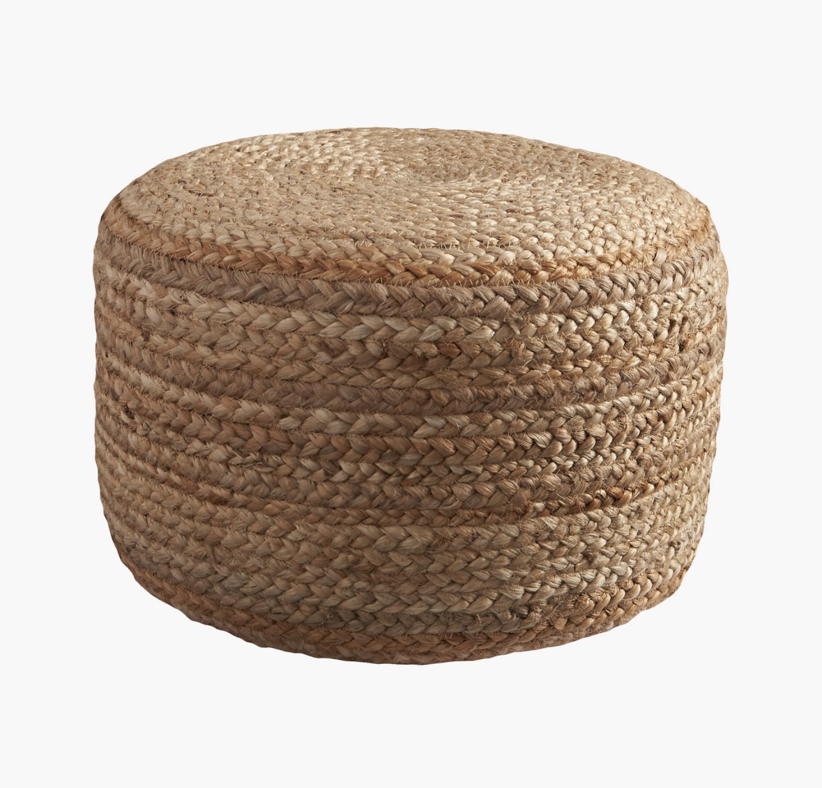 CB2 - Braided Natural Jute Pouf Small 19"