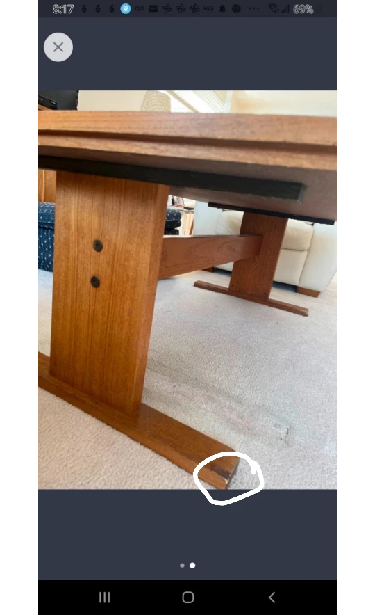 Mid-century modern Teak coffee table - photo 2